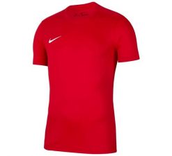 Koszulka treningowa męska Nike Park Vii. Czerwone t-shirty sportowe męskie Nike, l, z dzianiny, bez ramiączek, na fitness i siłownię, dri-fit (nike). Za 89.99 zł.