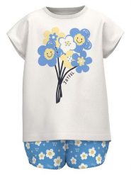 NAME IT Komplet t-shirt i spodenki 13215114 Biały Regular Fit. Białe koszulki dziewczęce Name it, bez wzorów, z bawełny, bez ramiączek. Za 49.99 zł.
