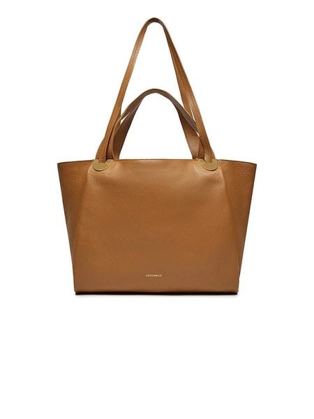 COCCINELLE Skórzana torebka w kolorze jasnobrązowym - 35 x 29 x 19 cm rozmiar: onesize. Brązowe torebki klasyczne damskie Coccinelle, bez wzorów, z materiału, bez dodatków. Za 981.37 zł.