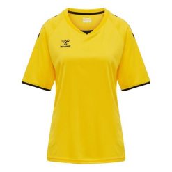 Koszulka damska Hummel hmlhmlCORE volley. Żółte bluzki damskie HUMMEL, xl, bez wzorów, sportowe, bez kołnierzyka, bez ramiączek. Za 136.50 zł.