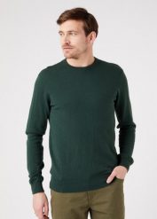 WRANGLER CREWNECK KNIT MĘSKI SWETER KLASYCZNY SYCAMORE W8A02PG49 112321348. Swetry męskie Wrangler, m, bez wzorów, bez kołnierzyka. Za 139.99 zł.