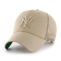 New York Yankees Branson Czapka baseballowa - Regulowana - Khaki - Dla dorosłych. Zielone czapki męskie 47 Brand, bez wzorów, z bawełny. Za 99.99 zł.
