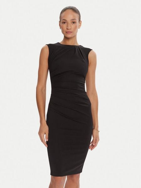 Rinascimento Sukienka koktajlowa CFC0125332003 Czarny Slim Fit. Czarne sukienki damskie RINASCIMENTO, m, bez wzorów, z syntetyku, wizytowe, bez kołnierzyka, bez ramiączek. Za 359.99 zł.