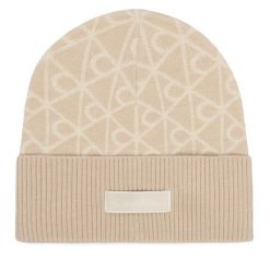 Czapka Calvin Klein. Brązowe czapki zimowe damskie CALVIN KLEIN. Za 209.99 zł.