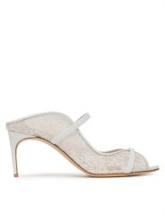 MALONE SOULIERS Klapki Noah 70-10 Biały. Białe klapki damskie MALONE SOULIERS, bez wzorów, z materiału, bez obcasa. Za 2,169.00 zł.