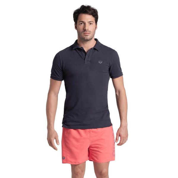 Koszulka polo męska T-shirt bawełniany krótki rękaw Arena Poloshirt. Niebieskie koszulki polo męskie Arena, m, bez wzorów, z bawełny, bez ramiączek. Za 99.99 zł.