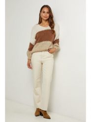 L'armoire de Suzette Sweter w kolorze kremowo-jasnobrązowym rozmiar: 34/36. Brązowe swetry klasyczne damskie L'armoire de Suzette, l, bez kołnierzyka. Za 147.91 zł.