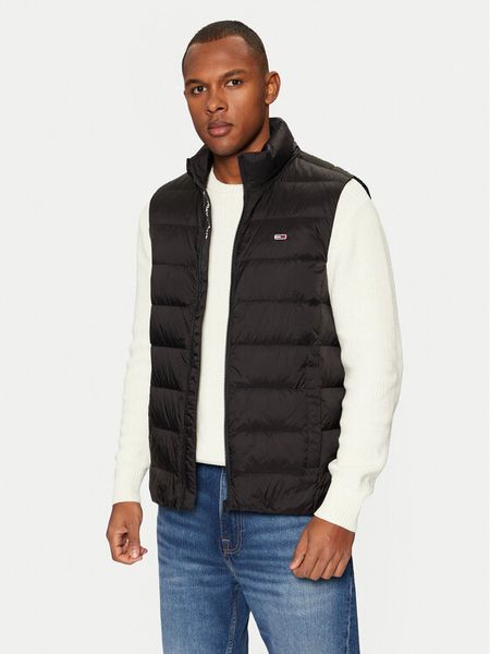 Tommy Jeans Kamizelka DM0DM20663 Czarny Regular Fit. Czarne kamizelki męskie Tommy Jeans, m, z jeansu. Za 399.99 zł.
