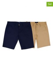 The Time of Bocha Szorty (2 pary) w kolorze granatowym i beżowym rozmiar: 52. Brązowe szorty męskie The Time of Bocha, bez wzorów. Za 252.99 zł.