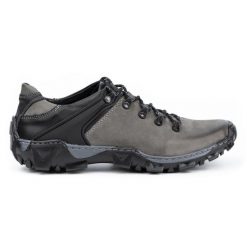 KENT Męskie buty trekkingowe 116 szare. Szare buty trekkingowe męskie na jesień, z jeansu, bez zapięcia. Za 351.82 zł.