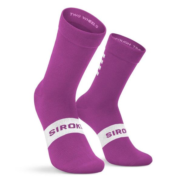 Skarpetki rowerowe unisex S1 Fucsia Barillete. Fioletowe skarpetki damskie SIROKO, bez wzorów. Za 67.00 zł.