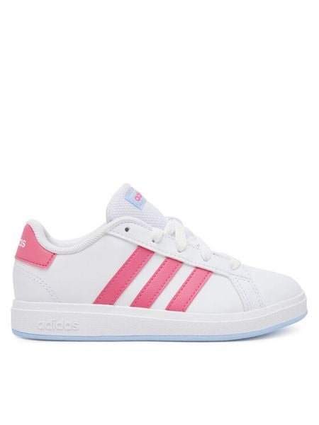Adidas Sneakersy Grand Court Lifestyle JI0971 Biały. Białe buty sportowe dziewczęce Adidas, bez wzorów, z materiału, bez zapięcia. Za 119.99 zł.