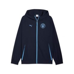 Kurtka dresowa Manchester City Woven 2025/26. Szare kurtki treningowe męskie Puma, m, bez wzorów, z dresówki, na fitness i siłownię. Za 309.00 zł.