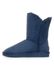 ISLAND BOOT Botki zimowe "Adeline" w kolorze granatowym rozmiar: 39. Niebieskie botki damskie Island Boot, na zimę, z materiału, bez obcasa, bez zapięcia. Za 171.68 zł.