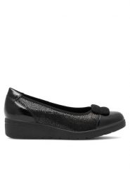 Go Soft Półbuty EST-2215-15 Czarny. Czarne półbuty damskie GO SOFT, bez wzorów, ze skóry, bez obcasa, na koturnie. Za 149.99 zł.