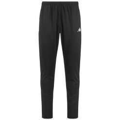 Spodnie dresowe Kappa Dalci. Czarne spodnie dresowe męskie Kappa, bez wzorów, z dresówki. Za 185.00 zł.