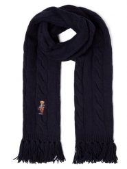 Polo Ralph Lauren szalik wełniany Kobiety Wełna niebieski, ONE SIZE. Niebieskie szaliki i kominy damskie Polo Ralph Lauren, bez wzorów, z wełny. Za 599.95 zł.