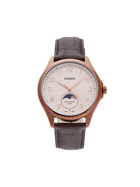 Casio Zegarek MTP-M110RL-5AVER Brązowy. Brązowe, analogowe zegarki męskie Casio. Za 699.99 zł.