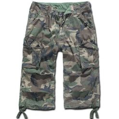 Szorty bushcraft męskie Brandit M65 3/4 Urban Legend Woodland. Brązowe szorty męskie Brandit, na lato, bez wzorów. Za 248.50 zł.