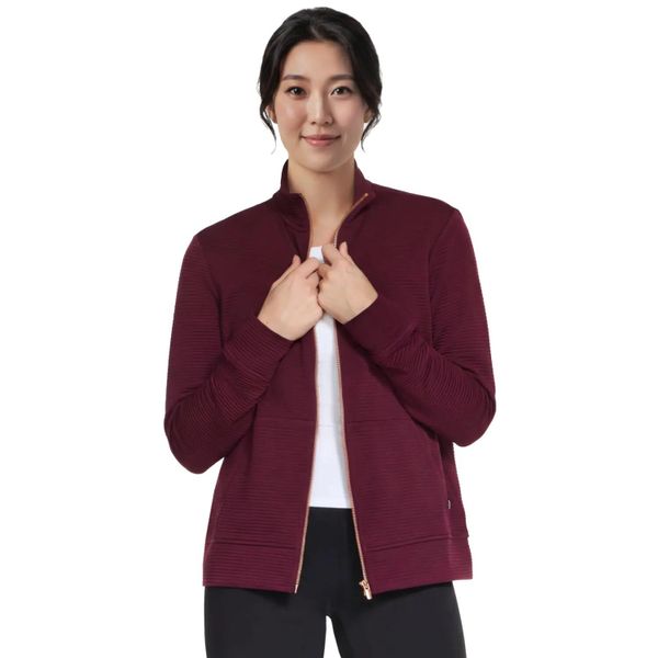 Bluza dresowa sportowa damska Go Walk Everywhere Full Zip Hoodless. Czerwone bluzy bez kaptura damskie Skechers, l, bez wzorów, z dresówki, bez ramiączek, bez kaptura. Za 249.99 zł.