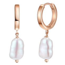 Glanzstücke München Srebrne kolczyki kreole srebro wysokiej próby Perła hodowlana słodkowodna różowe złoto Kolczyki koła 1 ct Damski. Czerwone kolczyki damskie Glanzstücke München, z perłą, pozłacane. Za 279.99 zł.