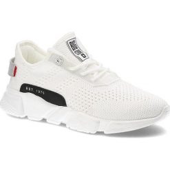 Białe Sneakersy Big Star Damskie Buty Sportowe. Białe buty sportowe na co dzień damskie Big Star, bez wzorów, z materiału. Za 189.00 zł.