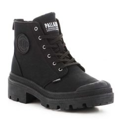 Buty Palladium Pallabase Twill W 96907-008-M czarne. Czarne buty sportowe na co dzień damskie bez wzorów. Za 681.40 zł.