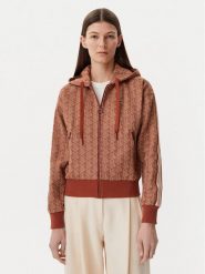 Lacoste Bluza SF7606 Brązowy Regular Fit. Brązowe bluzy bez kaptura damskie Lacoste, z bawełny. Za 729.99 zł.
