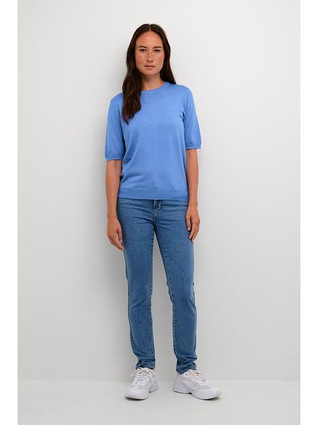 Kaffe Sweter w kolorze niebieskim rozmiar: S. Niebieskie swetry klasyczne damskie Kaffe, s, bez kołnierzyka. Za 60.99 zł.