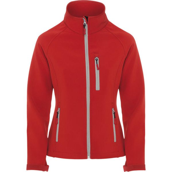 Kurtka Damska Antartida Soft Shell. Czerwone kurtki damskie ROLY, s, bez wzorów, bez kaptura. Za 122.99 zł.