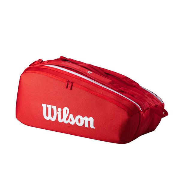 Torba tenisowa Wilson Super Tour x9 2025 red. Białe torebki klasyczne damskie Wilson, bez wzorów, bez dodatków. Za 499.00 zł.
