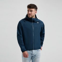 Kurtka przeciwdeszczowa Rogelli Commuter Core. Niebieskie kurtki damskie Rogelli, m, bez wzorów, biznesowe, bez kaptura. Za 240.00 zł.