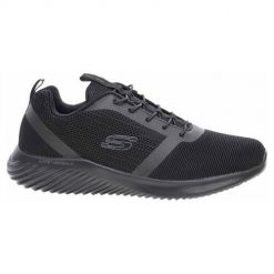 Buty do chodzenia męskie Skechers Bounder. Czarne buty sportowe na co dzień męskie Skechers, z materiału, bez zapięcia, trekkingowe. Za 288.00 zł.