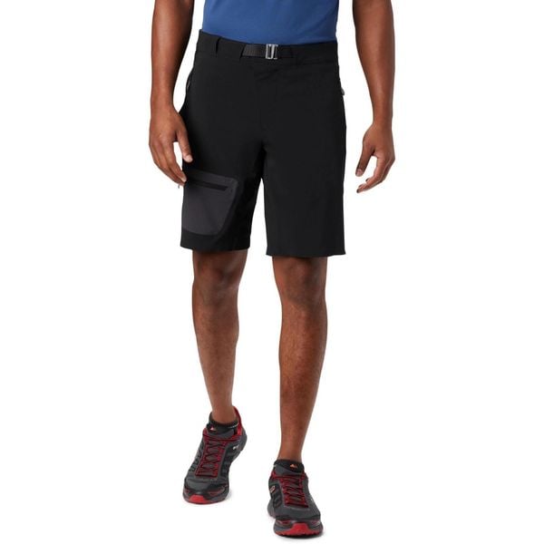 Spodenki turystyczne męskie Columbia Titan Pass. Czarne szorty męskie Columbia, bez wzorów, z elastanu, sportowe. W wyprzedaży za 313.00 zł.