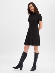 HUGO Sukienka damska - Kafine Kobiety Sztuczne włókno czarny jednolity, 36. Czarne sukienki damskie Hugo, do pracy, bez wzorów, z wiskozy, biznesowe, bez kołnierzyka, bez ramiączek. Za 1,399.95 zł.
