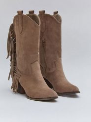 Bellucci Kozaki w kolorze beżowym rozmiar: 39. Brązowe kozaki damskie Bellucci, bez obcasa. Za 173.99 zł.