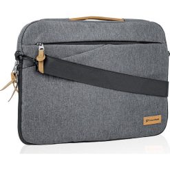 Torba na Laptopa, Szara Mieszcząca A4, Miejska, Listonoszka z Odpinanym Paskiem -SMART PACK. Szare saszetki męskie Smart Pack, bez wzorów, z materiału. Za 79.00 zł.
