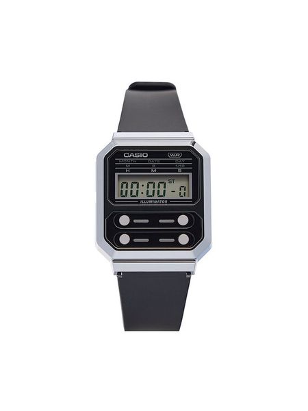 Casio Zegarek A100WEF-1AEF Czarny. Czarne, cyfrowe zegarki męskie Casio. Za 219.99 zł.