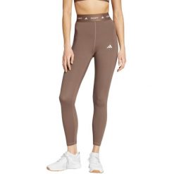 Legginsy damskie adidas Techfit 7/8, wysoki pas, Aeroready. Brązowe legginsy damskie Adidas, l, bez wzorów, z elastanu. Za 157.99 zł.