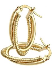 Revoni Złote kolczyki-kreole rozmiar: onesize. Żółte kolczyki damskie Revoni, złote. Za 717.99 zł.