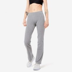 Legginsy fitness damskie Domyos Fit+ 500 regular. Szare legginsy damskie DOMYOS, xl, bez wzorów, z bawełny. Za 49.99 zł.