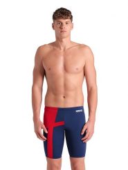 Arena Kąpielówki w kolorze granatowo-czerwonym rozmiar: 7. Niebieskie kąpielówki męskie Arena, bez wzorów, z materiału. Za 92.86 zł.