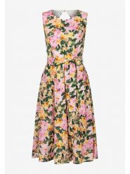 More & More Sukienka w kolorze zielono-jasnoróżowym rozmiar: 40. Różowe sukienki damskie MORE & MORE, bez wzorów, z tkaniny, bez kołnierzyka, bez ramiączek, midi. Za 257.31 zł.