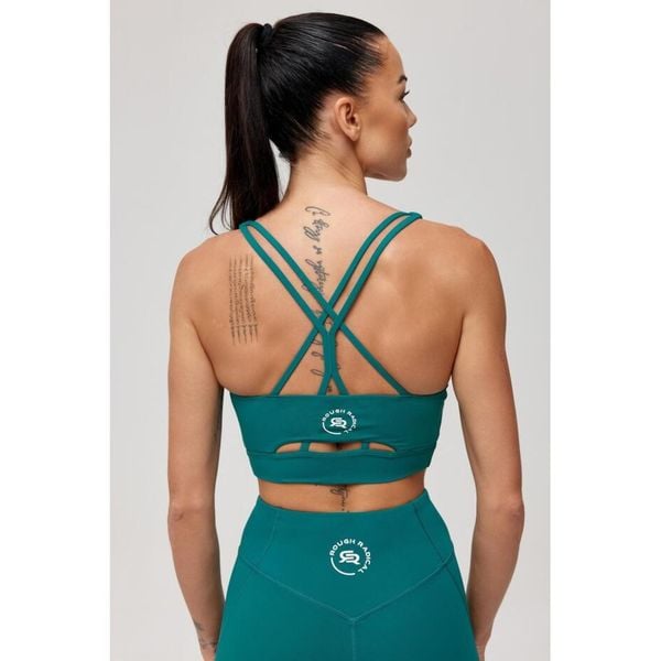 Stanik sportowy fitness Rough Radical Noya Sports Bra. Zielone biustonosze sportowe damskie ROUGH RADICAL, bez wzorów. W wyprzedaży za 111.92 zł.