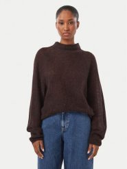 BOSS Sweter Fewena 50564438 Brązowy Relaxed Fit. Brązowe swetry klasyczne damskie Boss, xl, z syntetyku, bez kołnierzyka. Za 849.99 zł.