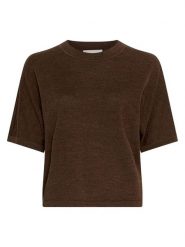 MOSS COPENHAGEN Wełniany sweter "Nema" w kolorze ciemnobrązowym rozmiar: XS/S. Brązowe swetry klasyczne damskie MOSS COPENHAGEN, s, z wełny, bez kołnierzyka. Za 156.61 zł.