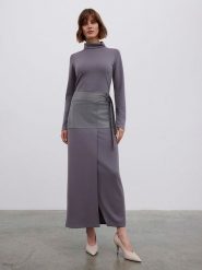 BGN Spódnica w kolorze antracytowym rozmiar: 38. Czarne spódniczki damskie BGN, bez wzorów, z podwyższonym stanem, maxi, proste. Za 96.60 zł.