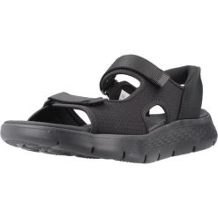 Sandały SKECHERS SLIP-INS GO WALK FLEX Czarny. Czarne sandały męskie Skechers, z tkaniny, bez zapięcia. Za 298.99 zł.