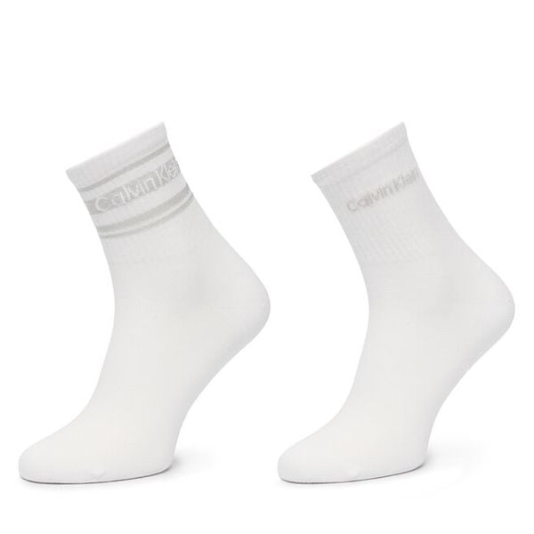 Skarpety długie Calvin Klein. Białe skarpetki damskie CALVIN KLEIN, bez wzorów. Za 64.99 zł.