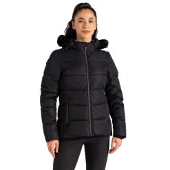 Kurtka Narciarska Damska Glamorize V. Czarne kurtki damskie Dare 2b, s, bez wzorów, z materiału, z kapturem, narciarskie. Za 1,001.99 zł.